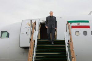 رئیس‌جمهور وارد شهر خانکندی جمهوری آذربایجان شد