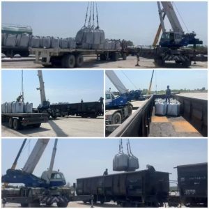 آغاز بارگیری آزمایشی زغال‌کُک در بندر کاسپین