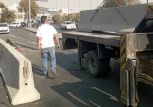 ایمن‌سازی محور بزرگراه یادگار امام (ره) با نصب نیوجرسی‌های بتنی