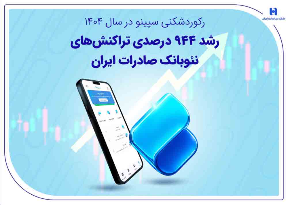 رشد ۹۴۴ درصدی تراکنش‌های نئوبانک صادرات ایران