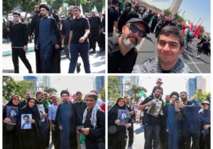 نوادگان امام خمینی(ره) در مراسم تشییع قائد شهید حضور یافتند